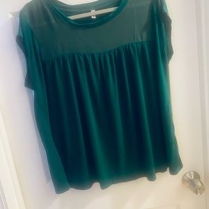 Womens plus size green top